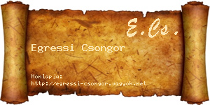 Egressi Csongor névjegykártya